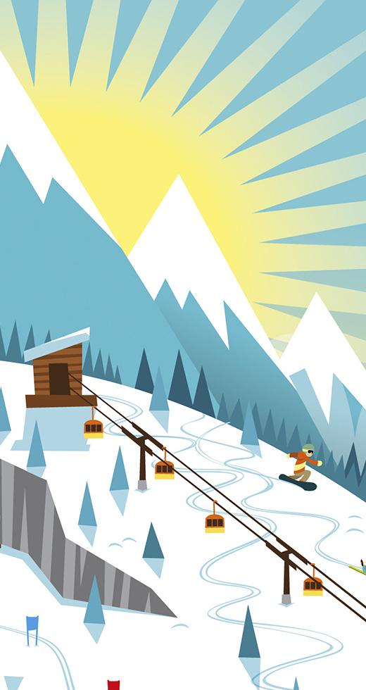 The Fédération Française de Ski (French ski federation) asked Camden Lyon to design the visuals